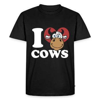Vaches Muh Cow Gift Farmer Country Life Gift - T-shirt Premium bio Homme - noir - Devant - Nico (187cm)