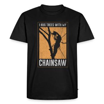 Tronçonneuse Forester - T-shirt Premium bio Homme - noir - Devant - Nico (187cm)