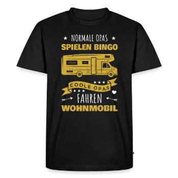 Grand-père normal jouant au bingo-cadeau de camping de grand-père - T-shirt Premium bio Homme - noir - Devant - Nico (187cm)