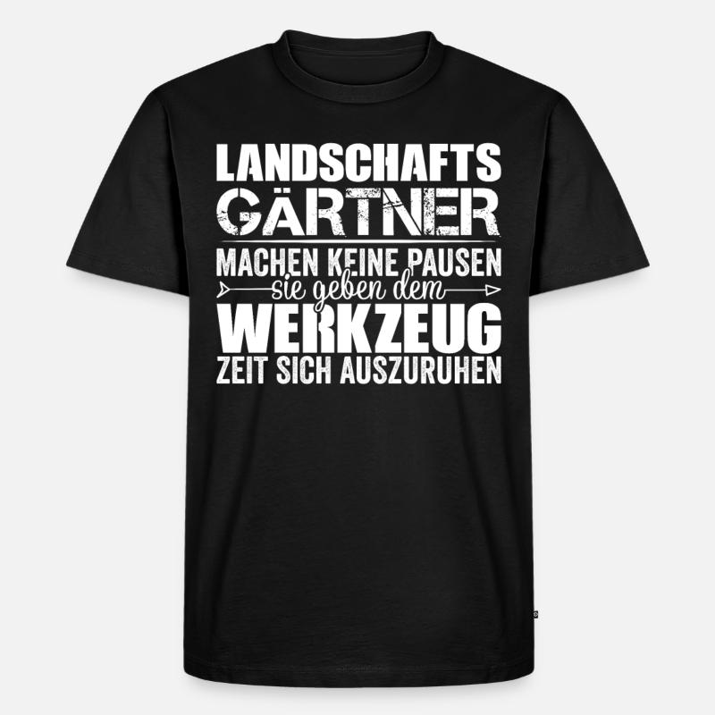 Landschaftsgärtner - Männer Premium Bio T-Shirt - Schwarz