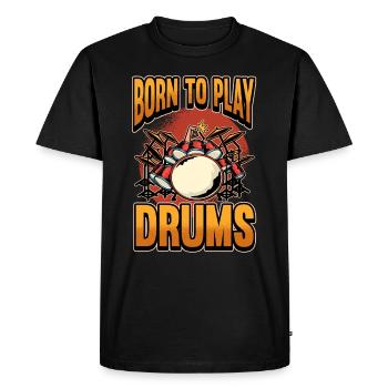 Music instrument drummer drummer gifts - Men's Premium Organic T-Shirt - black - Front - Nico (187cm)
