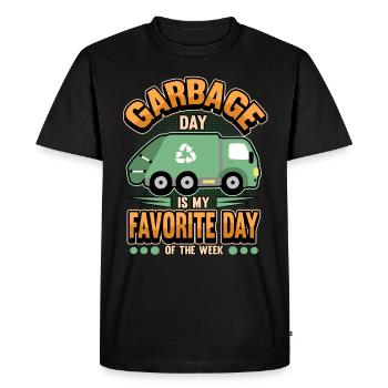 Funny garbage collection garbage truck garbage man gift - Men's Premium Organic T-Shirt - black - Front - Nico (187cm)