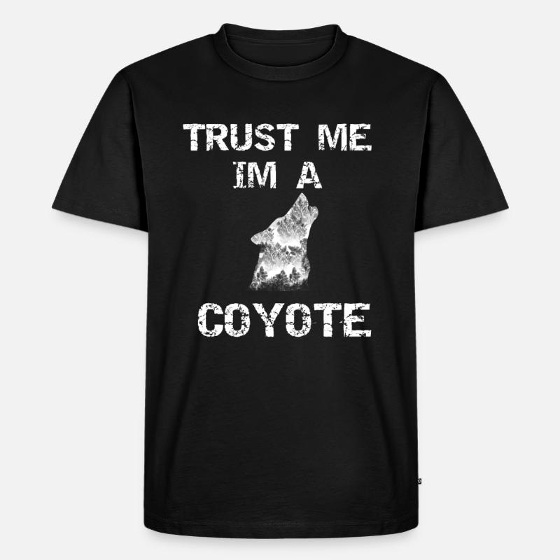 Coyote - Männer Premium Bio T-Shirt - Schwarz