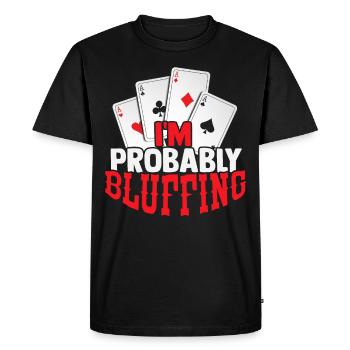 poker - T-shirt Premium bio Homme - noir - Devant - Nico (187cm)