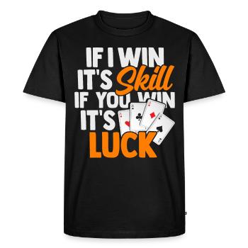 poker - T-shirt Premium bio Homme - noir - Devant - Nico (187cm)