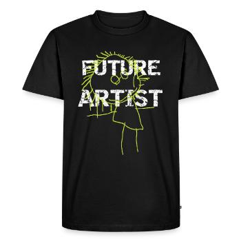 Artiste, je vais devenir artiste - T-shirt Premium bio Homme - noir - Devant - Nico (187cm)