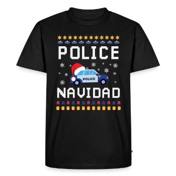 Police Police Navidad - T-shirt Premium bio Homme - noir - Devant - Nico (187cm)