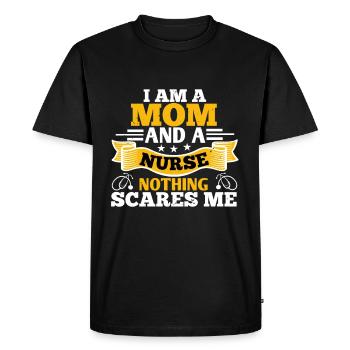 Nurse mom - Men's Premium Organic T-Shirt - black - Front - Nico (187cm)