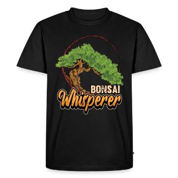 Funny Bonsai Whisperer Japan Tree Saying Gift - Men's Premium Organic T-Shirt - black - Front - Nico (187cm)
