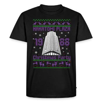 Nakatomi Plaza Christmas Party 1988 Ugly Christmas - Männer Premium Bio T-Shirt - Schwarz - Vorne - Nico (187cm)