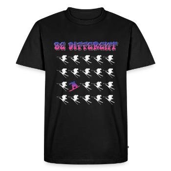 Ski snowboard disant cadeau de piste de ski de sports d'hiver - T-shirt Premium bio Homme - noir - Devant - Nico (187cm)