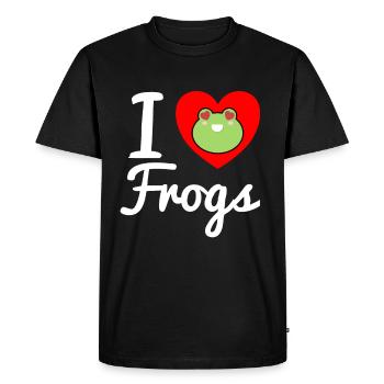 Grenouille crapaud grenouille d'arbre croak grenouille prince - T-shirt Premium bio Homme - noir - Devant - Nico (187cm)