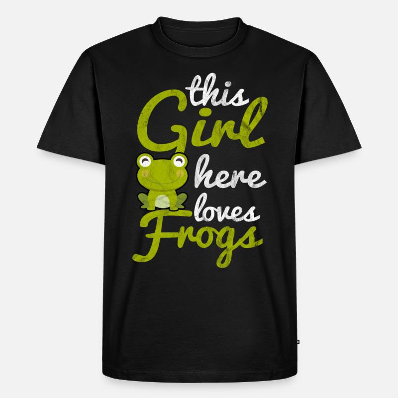 Frosch - Männer Premium Bio T-Shirt - Schwarz