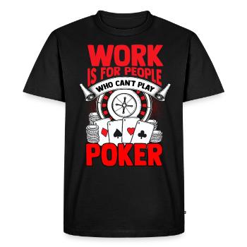 poker - T-shirt Premium bio Homme - noir - Devant - Nico (187cm)