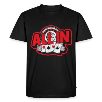 poker - T-shirt Premium bio Homme - noir - Devant - Nico (187cm)
