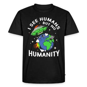 Alien - Men's Premium Organic T-Shirt - black - Front - Nico (187cm)