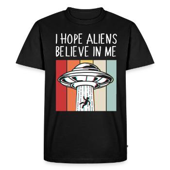 Extraterrestre - T-shirt Premium bio Homme - noir - Devant - Nico (187cm)
