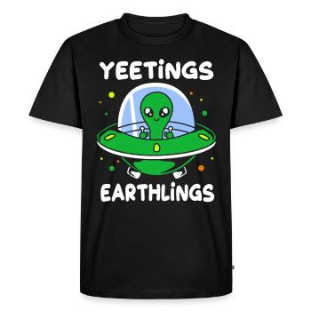Extraterrestre - T-shirt Premium bio Homme - noir - Devant - Nico (187cm)
