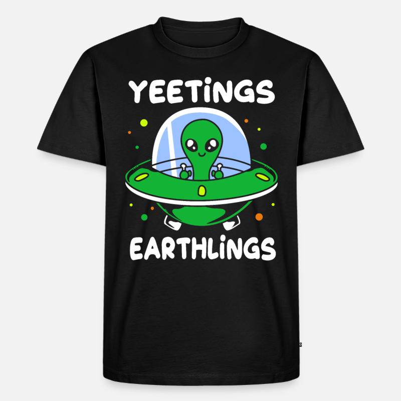 Alien - Männer Premium Bio T-Shirt - Schwarz