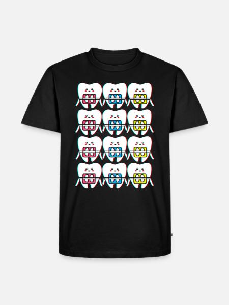 Braces dentist female dentist - Men's Premium Organic T-Shirt - black