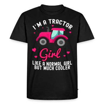 Tracteur Agriculture Farm Farm Equipment Girl - T-shirt Premium bio Homme - noir - Devant - Nico (187cm)