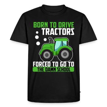 Tracteur agriculture agriculteur machines agricoles arable - T-shirt Premium bio Homme - noir - Devant - Nico (187cm)
