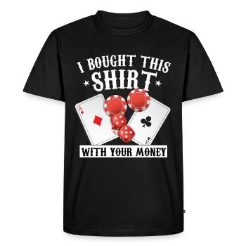 poker - T-shirt Premium bio Homme - noir - Devant - Nico (187cm)