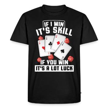 Gagnant du jeu de cartes de poker Texas Hold'em Spades Bluff - T-shirt Premium bio Homme - noir - Devant - Nico (187cm)