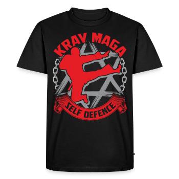 Krav Maga - Men's Premium Organic T-Shirt - black - Front - Nico (187cm)