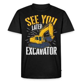 Travaux de construction de pelles travaux de dragage de construction de routes - T-shirt Premium bio Homme - noir - Devant - Nico (187cm)
