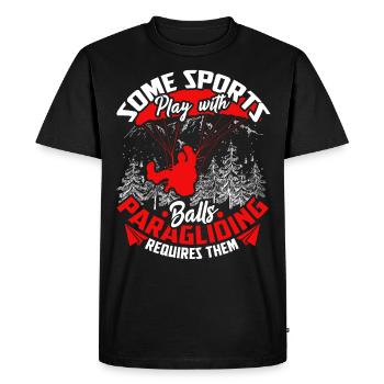 Paragliding paragliding parachute flying - Men's Premium Organic T-Shirt - black - Front - Nico (187cm)
