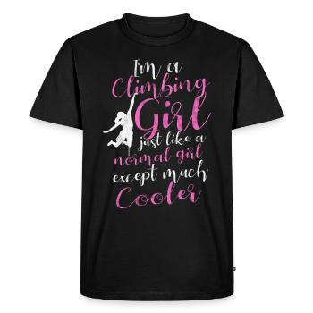 Montée - T-shirt Premium bio Homme - noir - Devant - Nico (187cm)