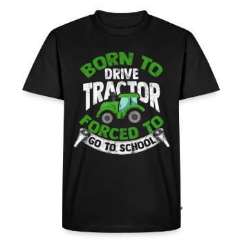 tracteur - T-shirt Premium bio Homme - noir - Devant - Nico (187cm)