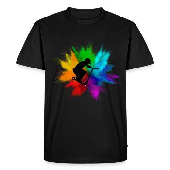 Cascade scooter cascade cadeau scooter skater - T-shirt Premium bio Homme - noir - Devant - Nico (187cm)