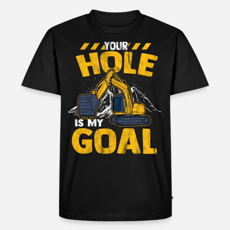 Bagger - Männer Premium Bio T-Shirt - Schwarz