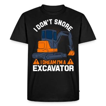 Construction de routes d'excavatrice - T-shirt Premium bio Homme - noir - Devant - Nico (187cm)
