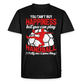Handball - T-shirt Premium bio Homme - noir - Devant - Nico (187cm)