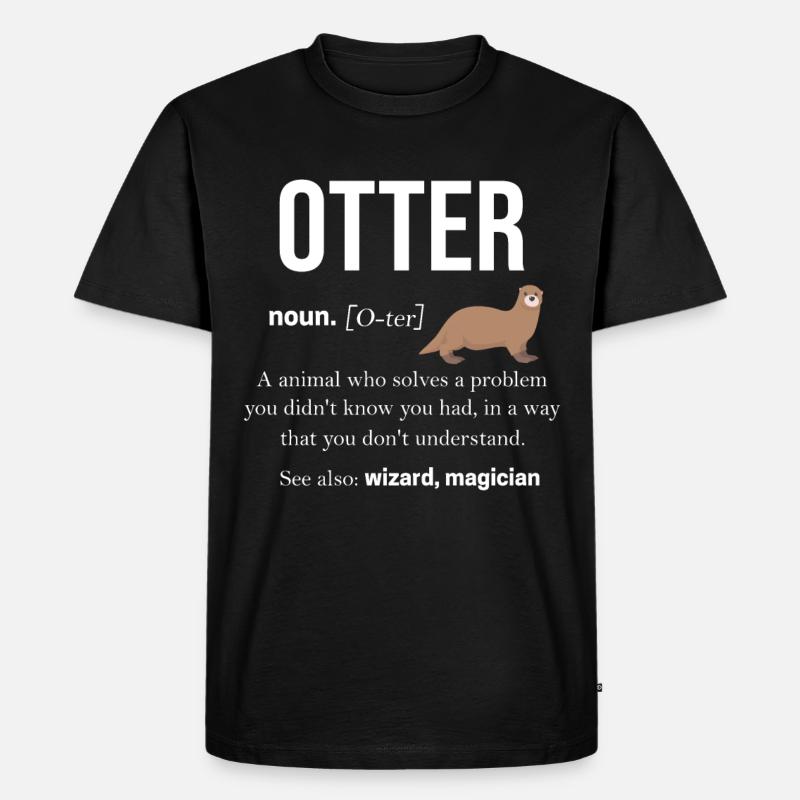 Otter - Männer Premium Bio T-Shirt - Schwarz