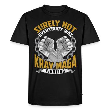 Krav Maga - Men's Premium Organic T-Shirt - black - Front - Nico (187cm)