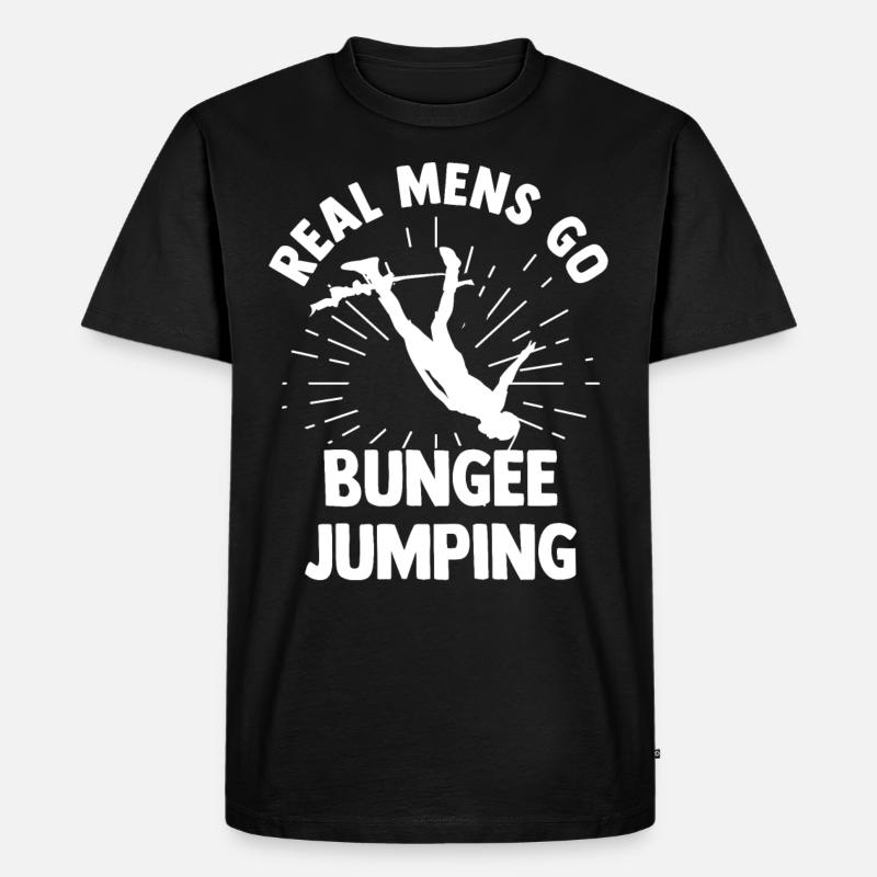 Bungee jumping - Männer Premium Bio T-Shirt - Schwarz