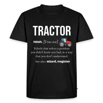 Tractor Agriculture Farmer Trekker Field - Men's Premium Organic T-Shirt - black - Front - Nico (187cm)
