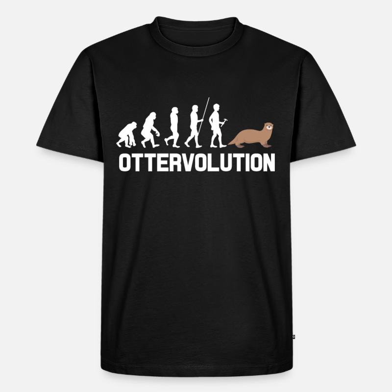 Otter - Männer Premium Bio T-Shirt - Schwarz