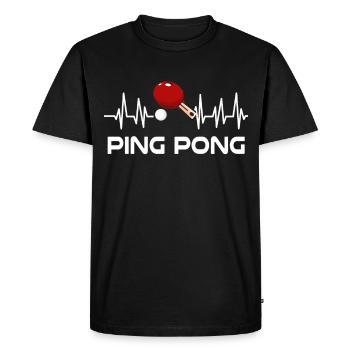 Ping-pong, table tennis, table tennis, blow - Men's Premium Organic T-Shirt - black - Front - Nico (187cm)