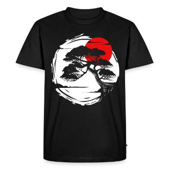 Bonsaï Arbre Bonsaï Jardinier Croissance Japon - T-shirt Premium bio Homme - noir - Devant - Nico (187cm)