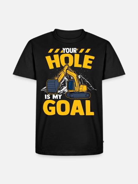 Excavator road construction - Men's Premium Organic T-Shirt - black