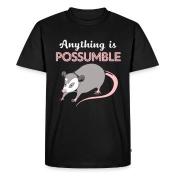 possum - Men's Premium Organic T-Shirt - black - Front - Nico (187cm)