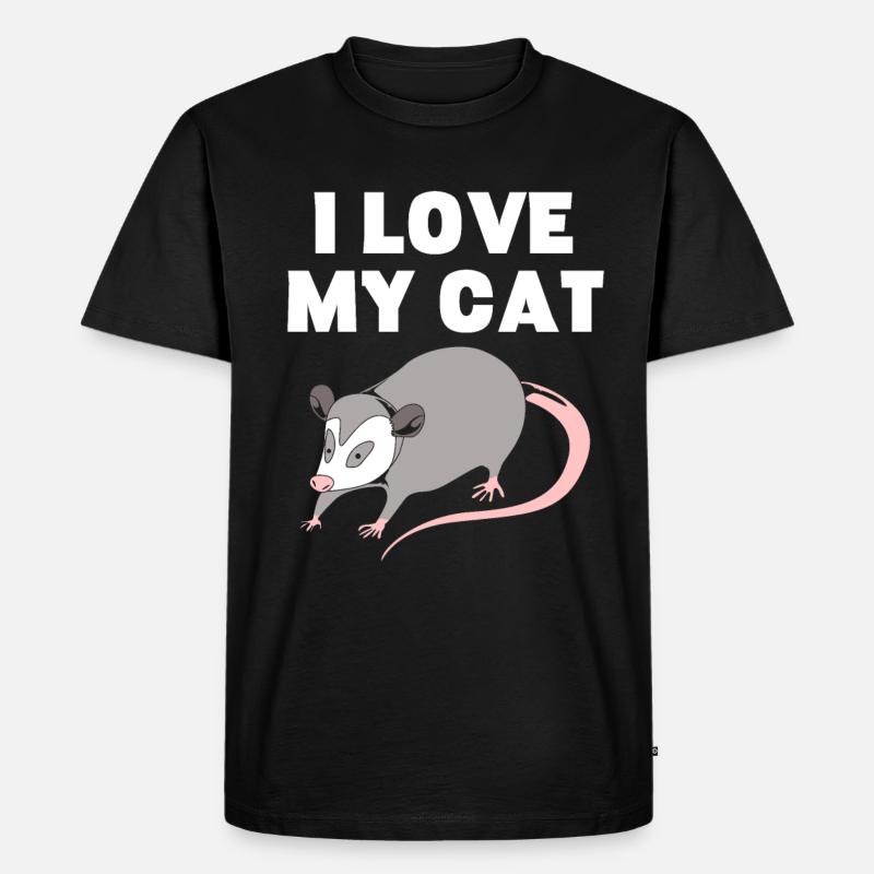 Opossum - Männer Premium Bio T-Shirt - Schwarz