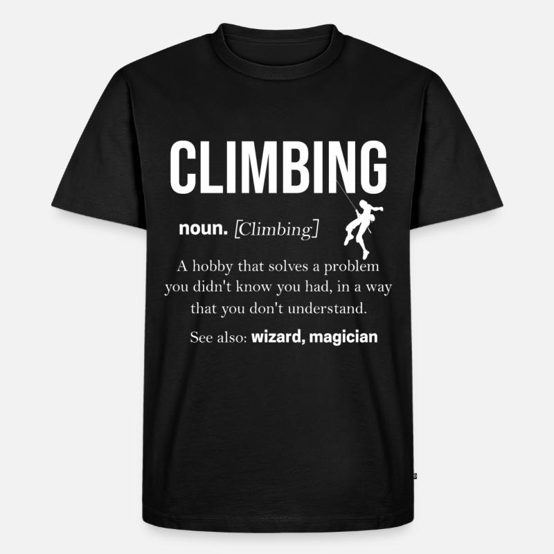 Klettern - Männer Premium Bio T-Shirt - Schwarz