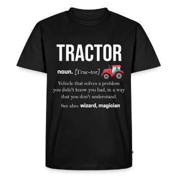 tracteur - T-shirt Premium bio Homme - noir - Devant - Nico (187cm)