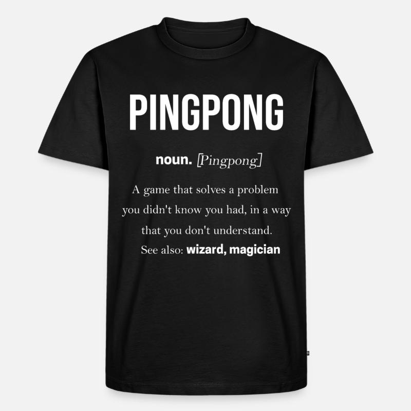 Ping-Pong - Männer Premium Bio T-Shirt - Schwarz